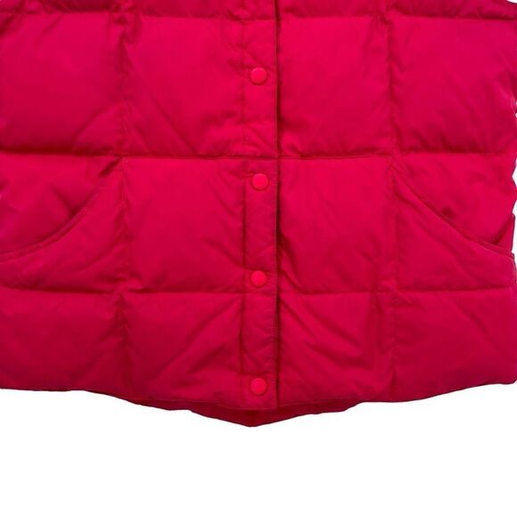 Lands End Goose Down Filled Full Zip Puffer Vest Pink Medium 10-12 - Picture 4 of 7